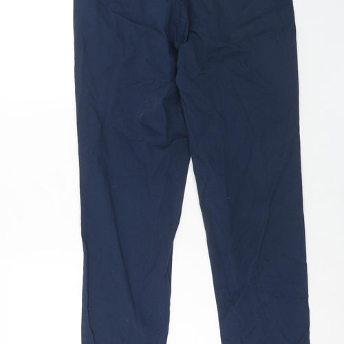 NEXT Mens Blue Cotton Chino Trousers Size 32 in L31 in Regular Zip