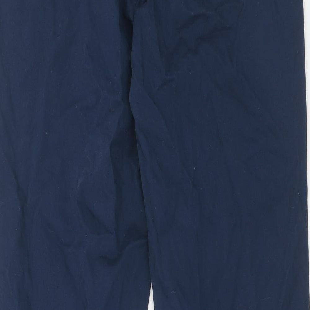 NEXT Mens Blue Cotton Chino Trousers Size 32 in L31 in Regular Zip