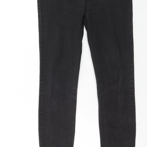 New Look Womens Black Cotton Skinny Jeans Size 8 Regular Zip