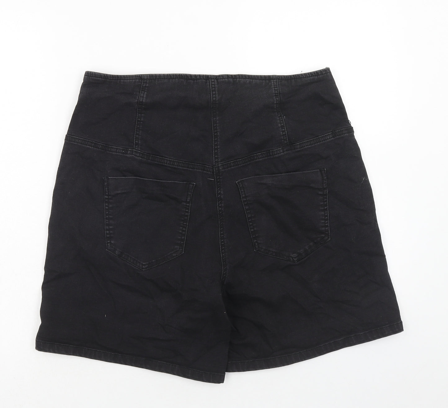 Very Womens Blue Cotton Sailor Shorts Size 16 Regular Button