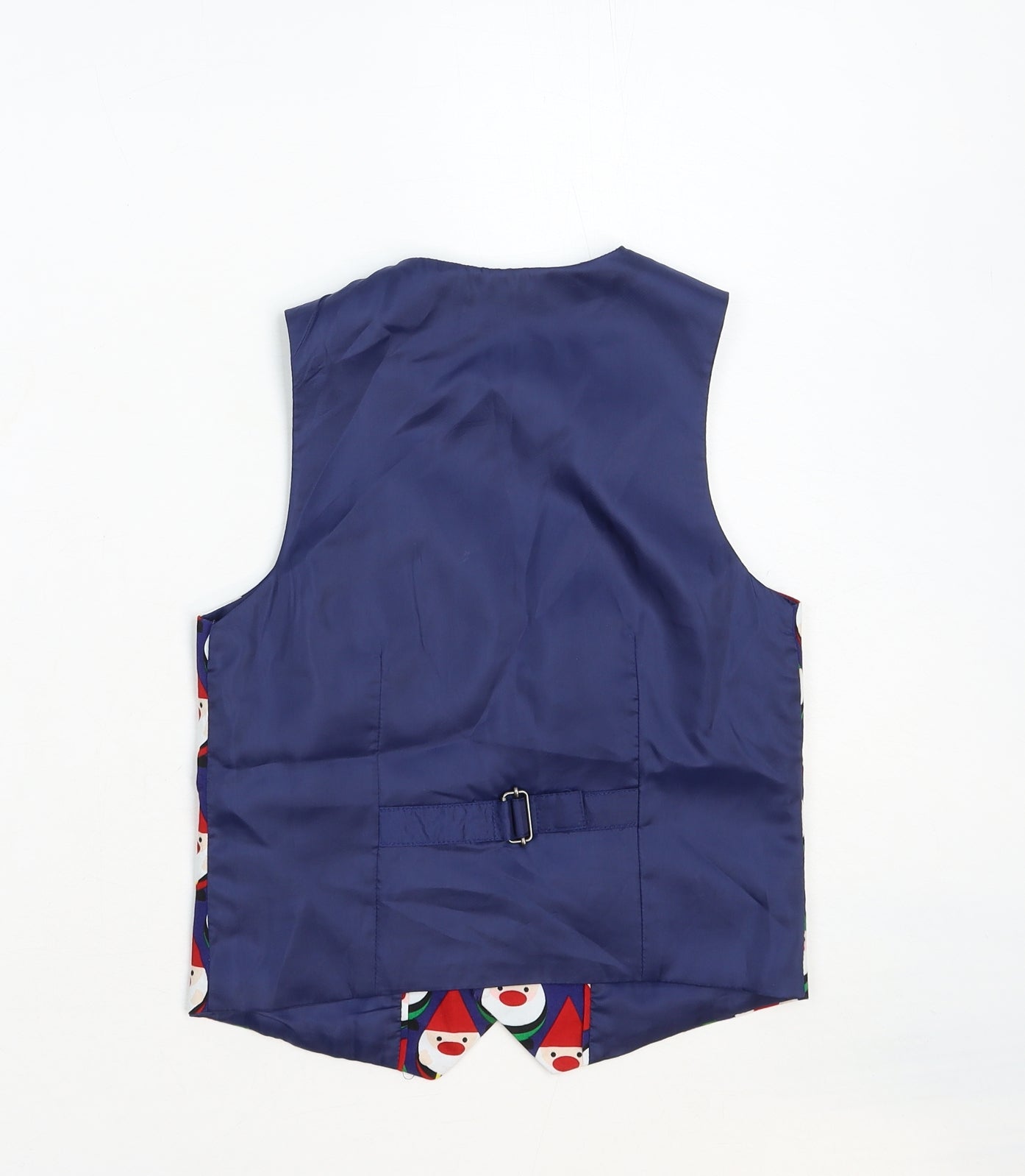 NEXT Boys Multicoloured Geometric Jacket Waistcoat Size 8 Years Button - Santa Christmas