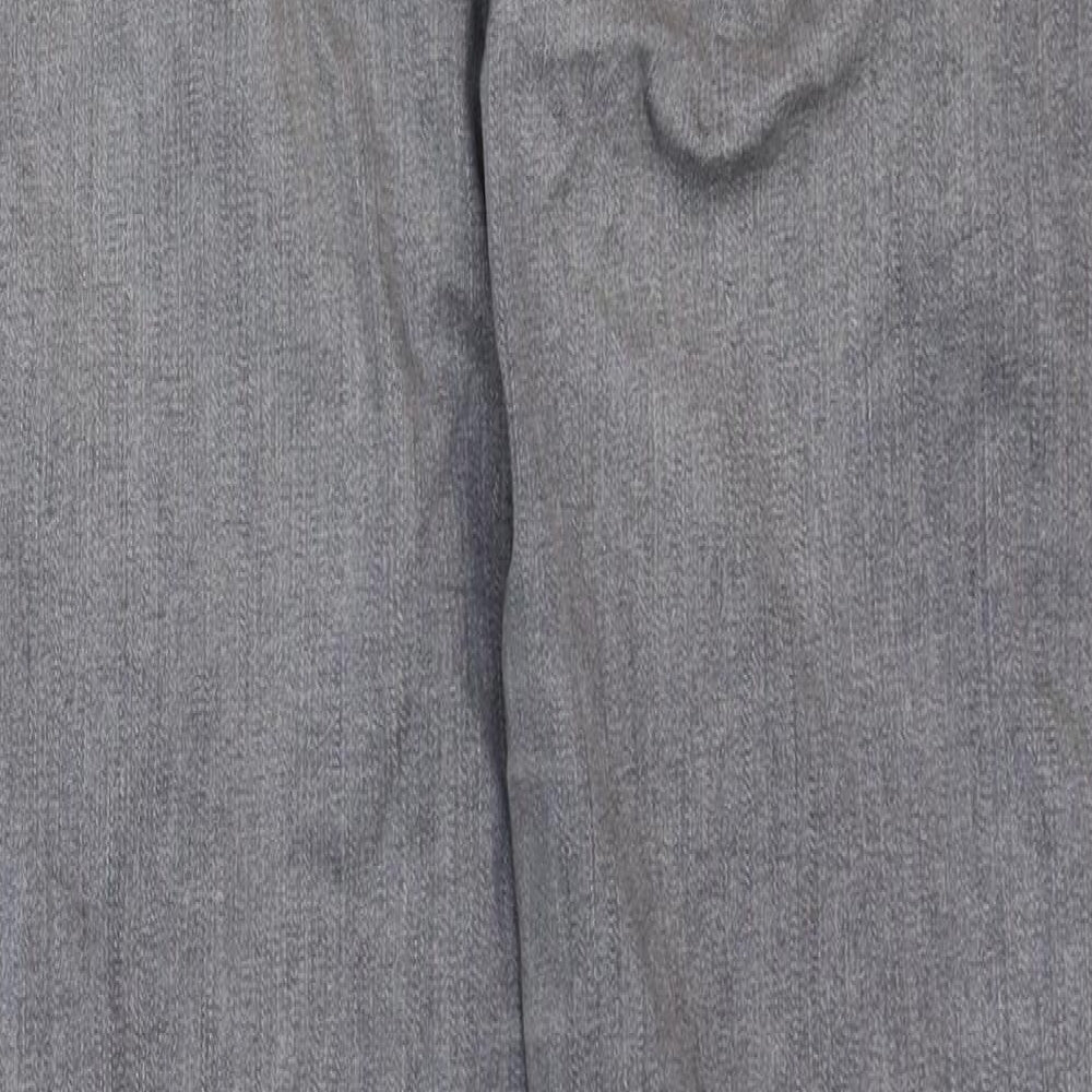 Zara Womens Grey Cotton Skinny Jeans Size 14 Regular Zip