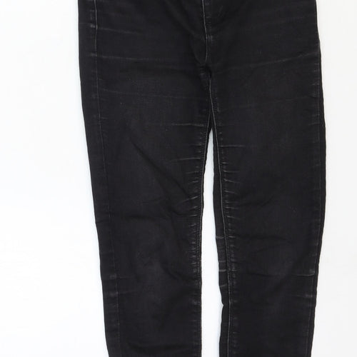 Dorothy Perkins Womens Black Cotton Skinny Jeans Size 6 Regular Zip