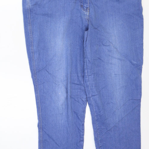 TU Womens Blue Cotton Skinny Jeans Size 36 in Regular Zip