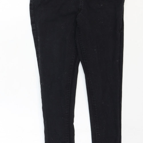 New Look Womens Black Cotton Skinny Jeans Size 10 Regular Zip