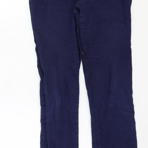 Phase Eight Womens Blue Cotton Skinny Jeans Size 8 Regular Zip