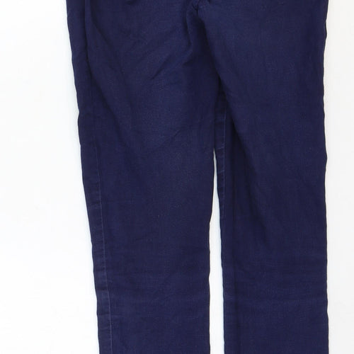 Phase Eight Womens Blue Cotton Skinny Jeans Size 8 Regular Zip