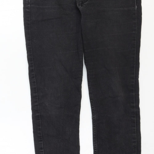 & Denim Womens Black Cotton Skinny Jeans Size 28 in Regular Zip
