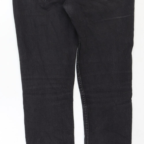 & Denim Womens Black Cotton Skinny Jeans Size 28 in Regular Zip
