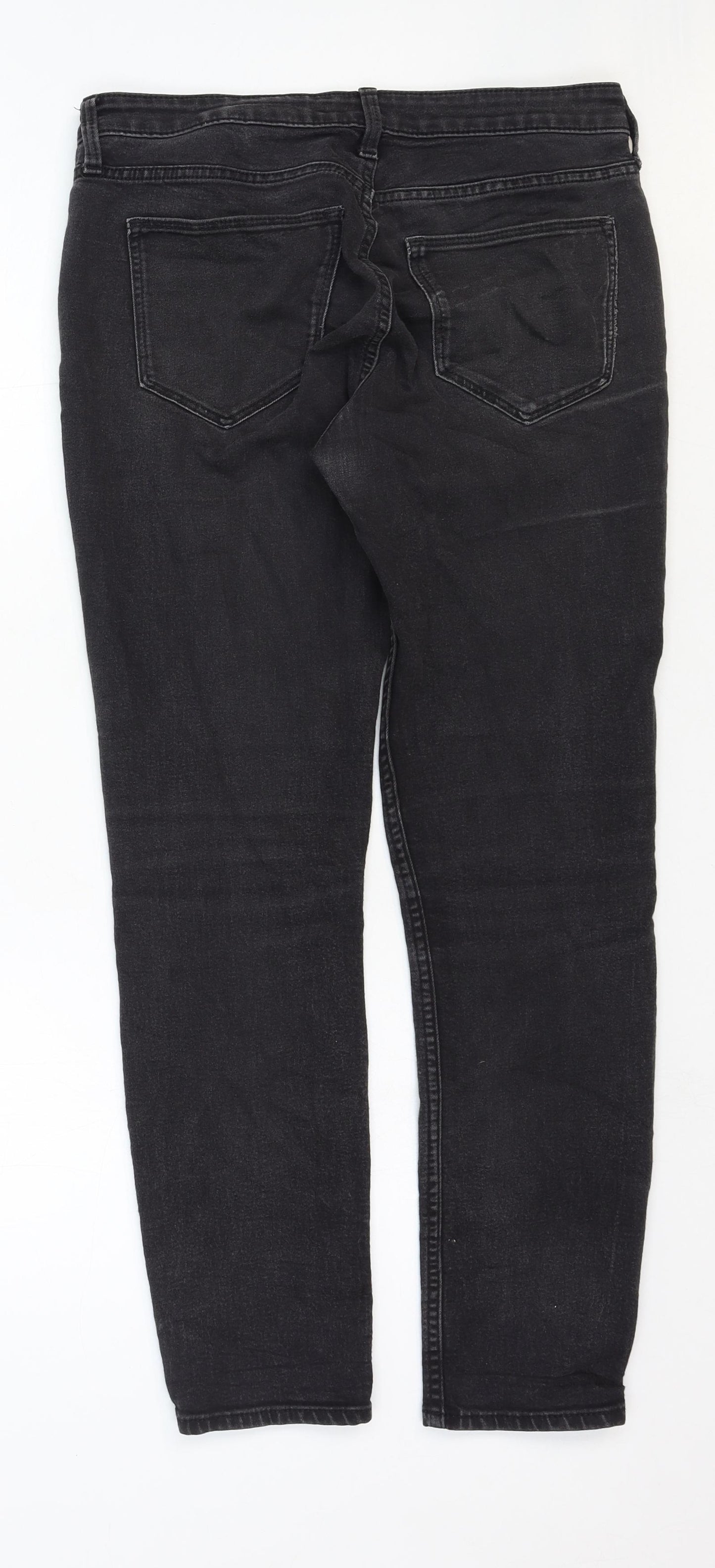 & Denim Womens Black Cotton Skinny Jeans Size 28 in Regular Zip