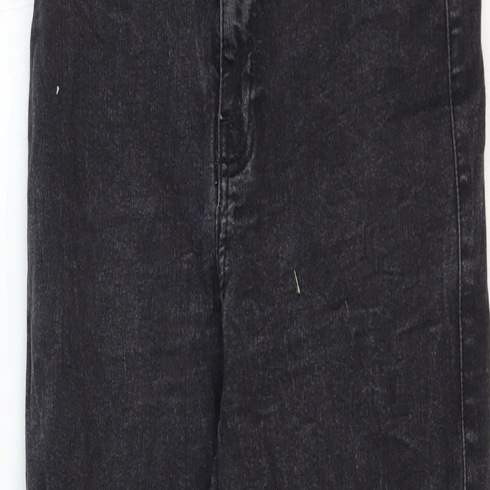 Topshop Womens Black Cotton Jegging Jeans Size 10 Regular Zip