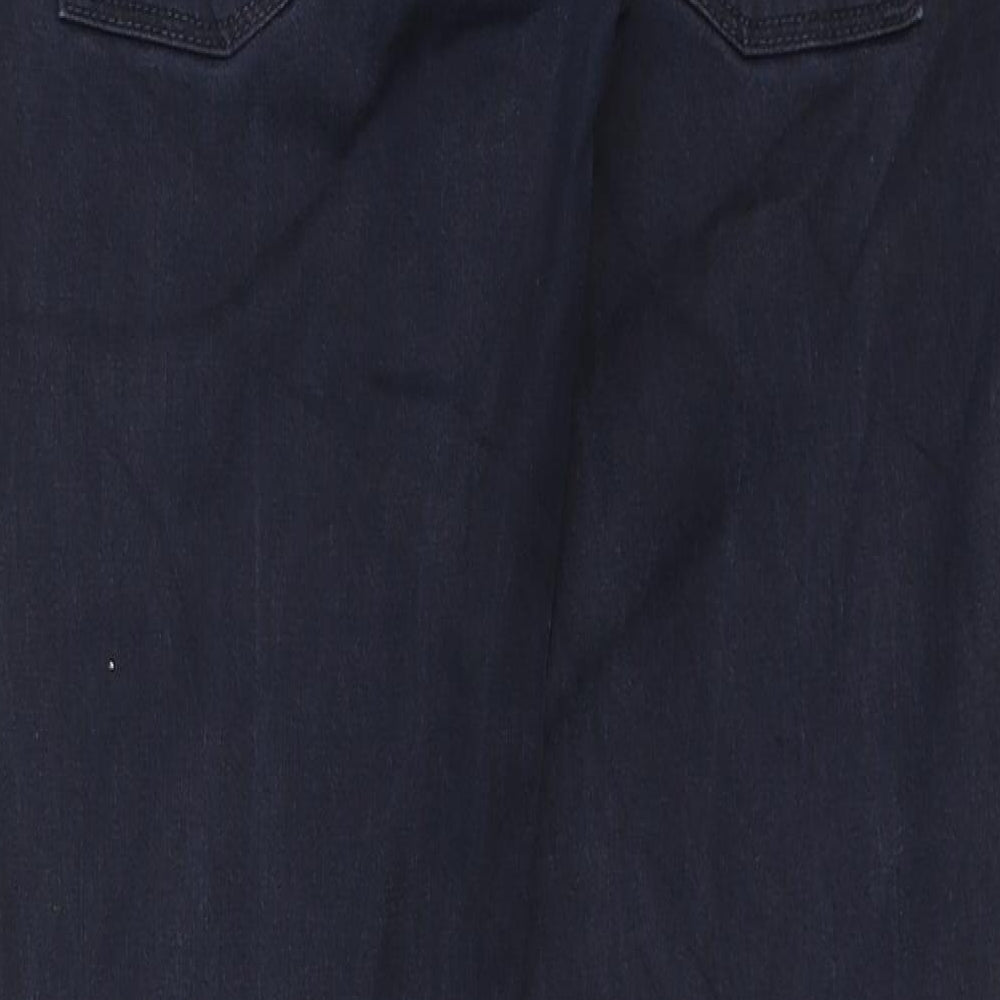 Zara Womens Black Cotton Skinny Jeans Size 12 Regular Zip