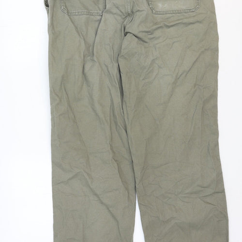 BHS Mens Brown Cotton Chino Trousers Size 36 in Regular Zip