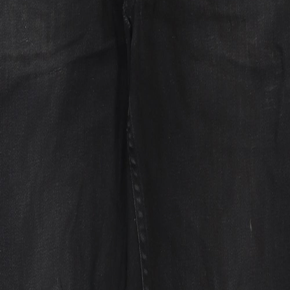 Loom Mens Black Cotton Straight Jeans Size 32 in Regular Zip