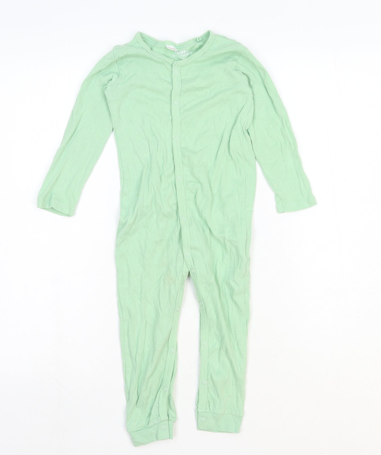 Lupilu Baby Green Cotton Babygrow One-Piece Size 18-24 Months Snap