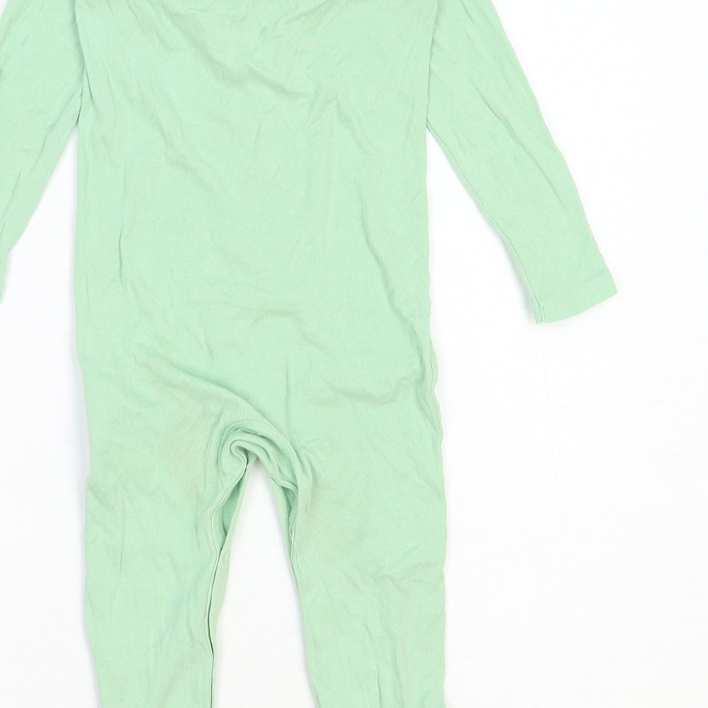 Lupilu Baby Green Cotton Babygrow One-Piece Size 18-24 Months Snap