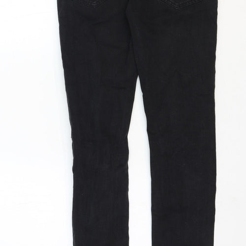 New Look Womens Black Cotton Skinny Jeans Size 6 Regular Zip