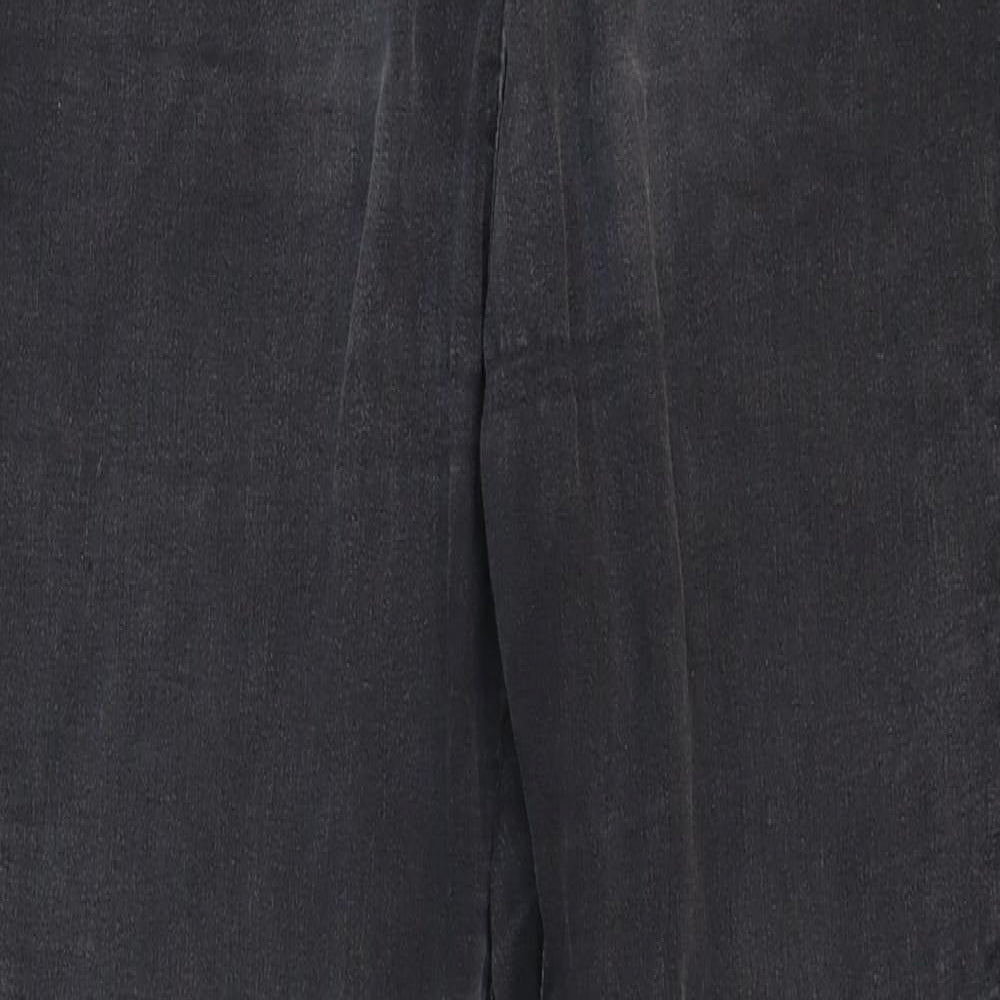Matalan Womens Black Cotton Skinny Jeans Size 14 Regular Zip