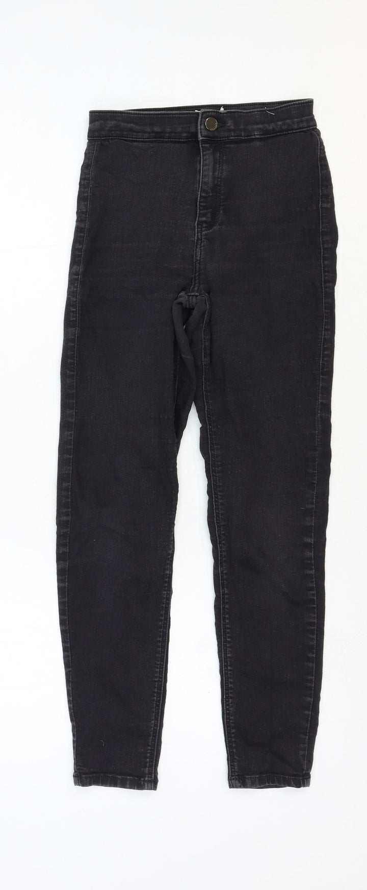 Topshop Mens Black Cotton Skinny Jeans Size 24 in Regular Zip