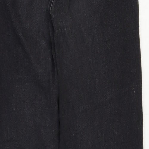 Topshop Mens Black Cotton Skinny Jeans Size 24 in Regular Zip