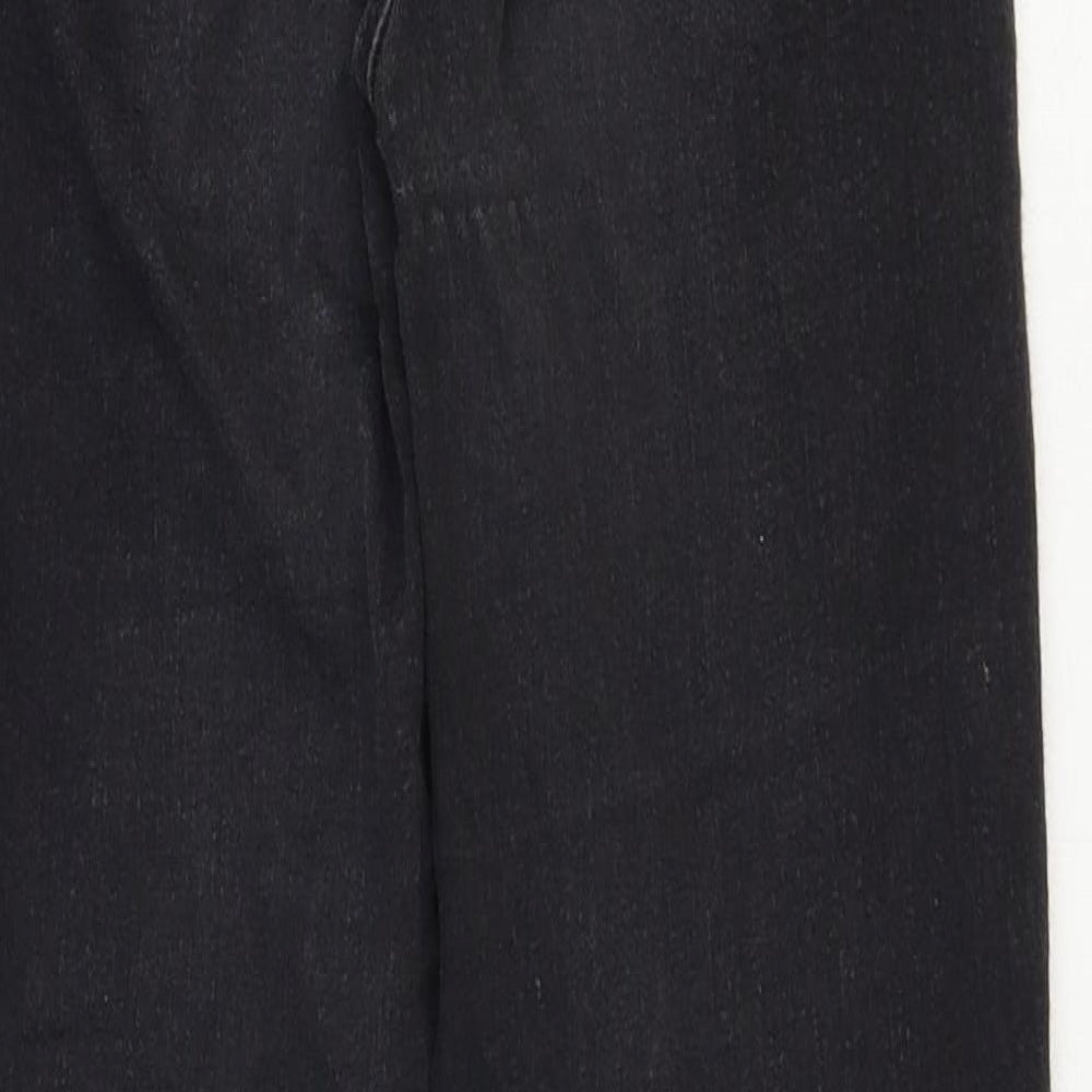 Topshop Mens Black Cotton Skinny Jeans Size 24 in Regular Zip
