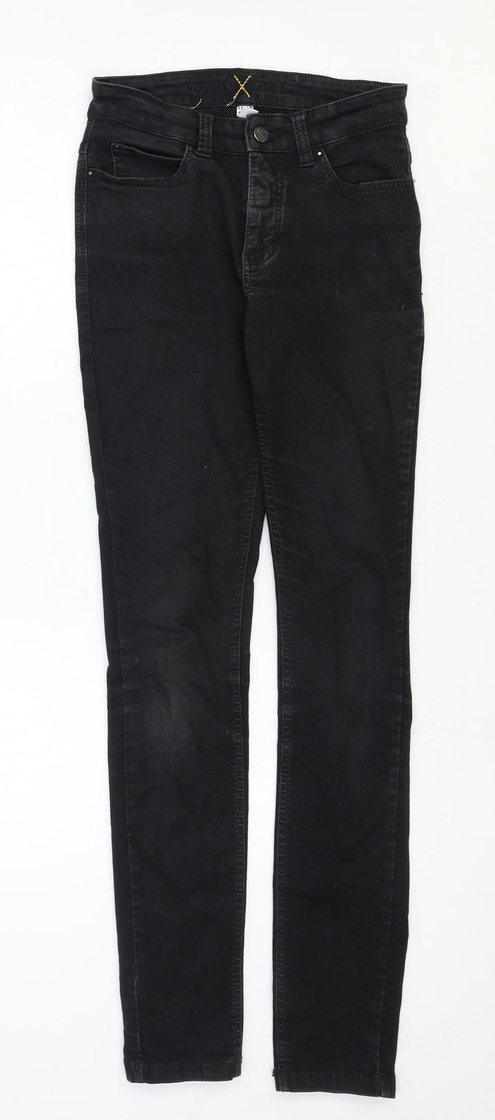 Dream Jeans Womens Black Cotton Skinny Jeans Size 26 in Regular Zip