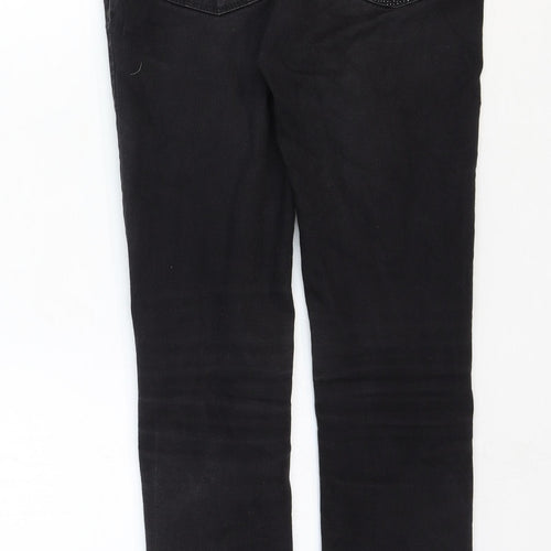 Dream Jeans Womens Black Cotton Skinny Jeans Size 26 in Regular Zip