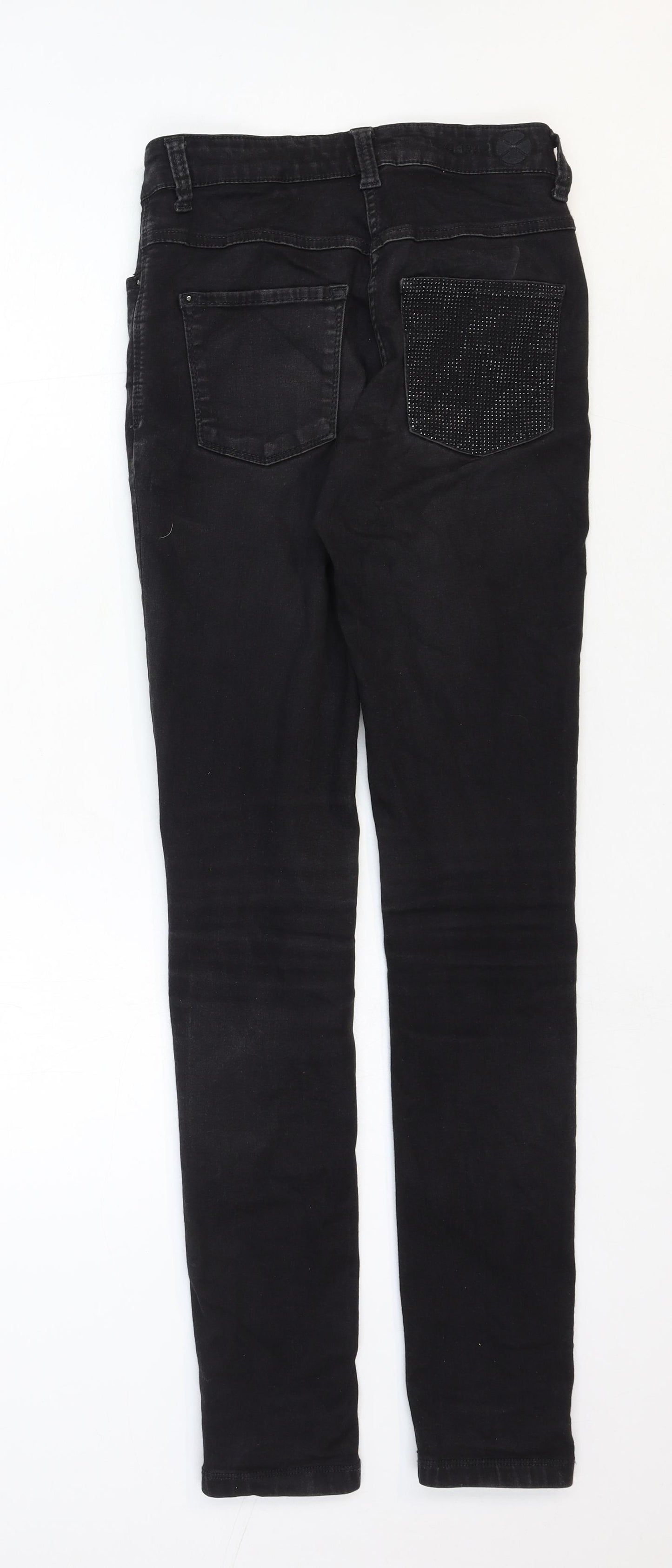 Dream Jeans Womens Black Cotton Skinny Jeans Size 26 in Regular Zip
