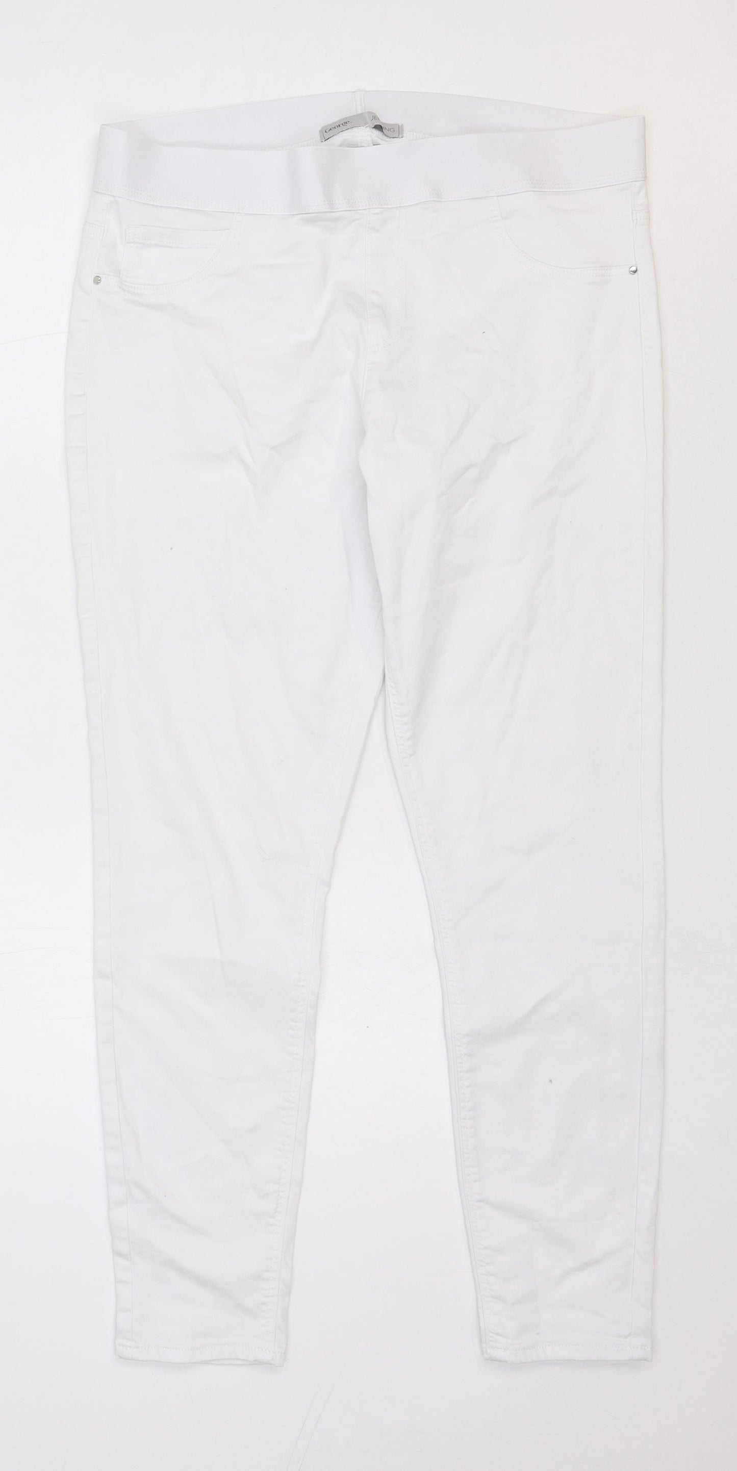 George Womens White Cotton Jegging Jeans Size 18 Regular