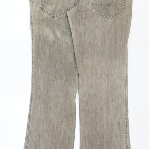 Marina Rinaldi Womens Brown Cotton Bootcut Jeans Size 20 Regular Zip