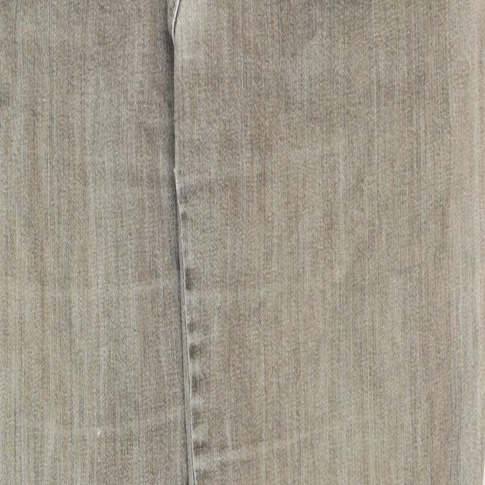 Marina Rinaldi Womens Brown Cotton Bootcut Jeans Size 20 Regular Zip