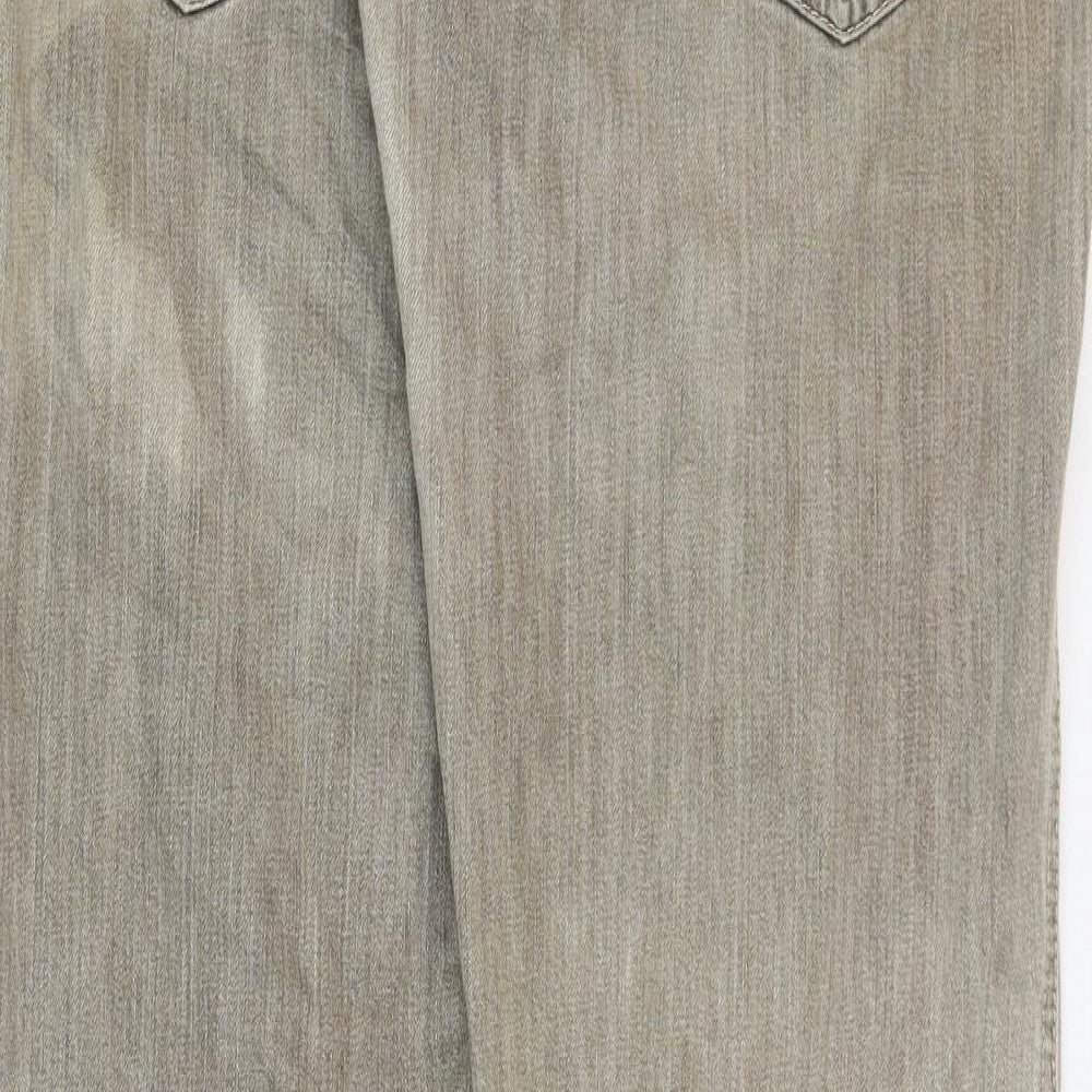 Marina Rinaldi Womens Brown Cotton Bootcut Jeans Size 20 Regular Zip