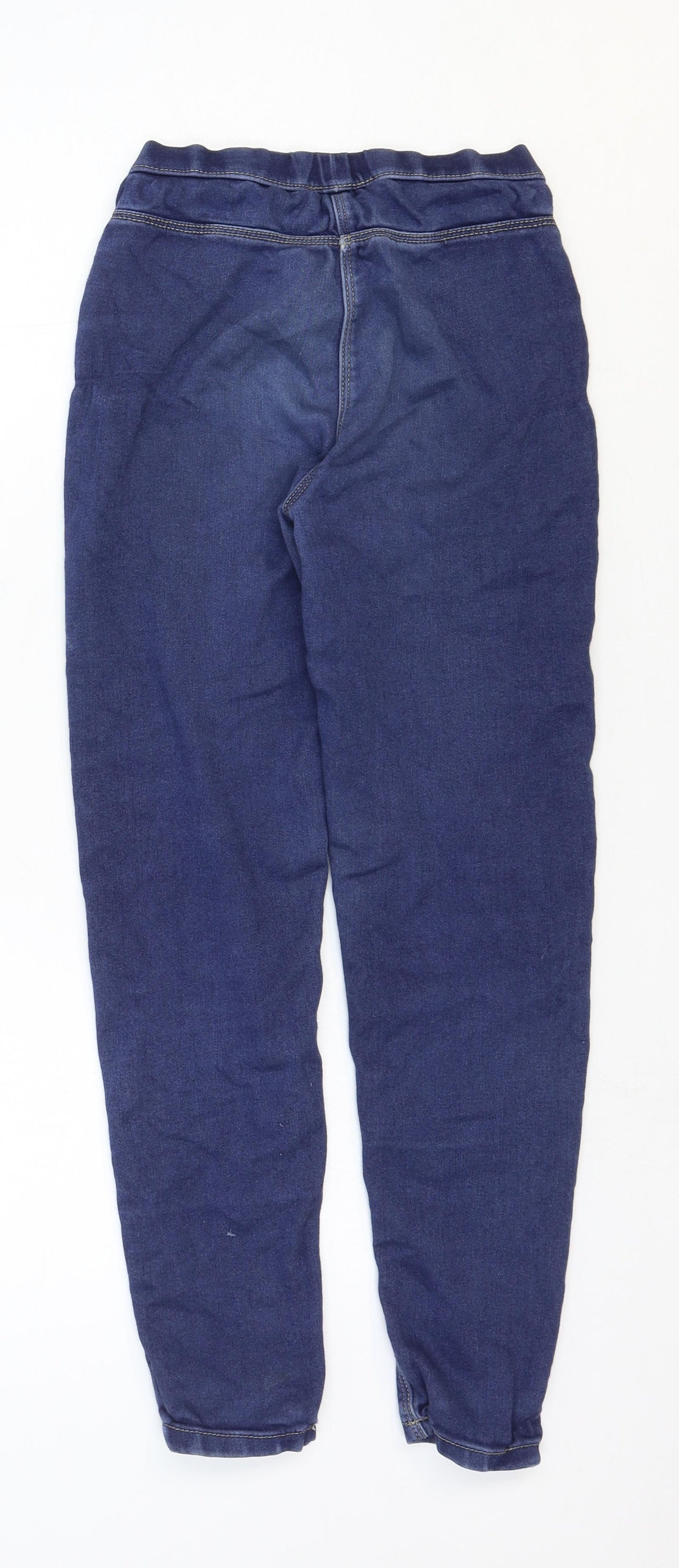 George Girls Blue Cotton Skinny Jeans Size 10-11 Years Regular