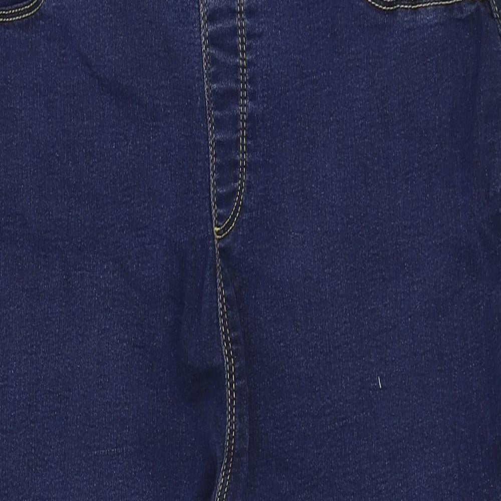 Denim 365 Womens Blue Cotton Cropped Jeans Size 16 Regular