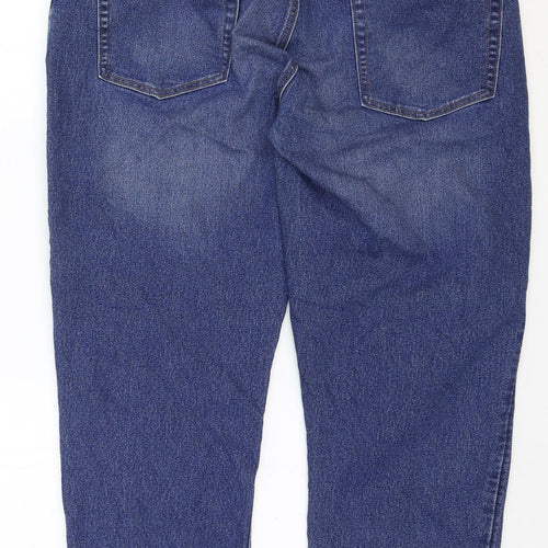 Easy Denim Womens Blue Cotton Straight Jeans Size 40 in Regular Zip