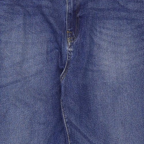 Easy Denim Womens Blue Cotton Straight Jeans Size 40 in Regular Zip