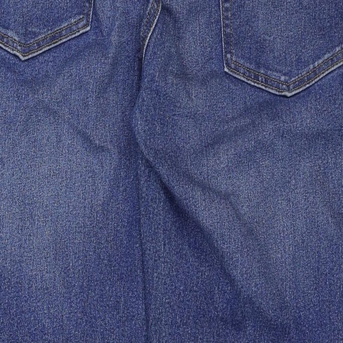 Easy Denim Womens Blue Cotton Straight Jeans Size 40 in Regular Zip