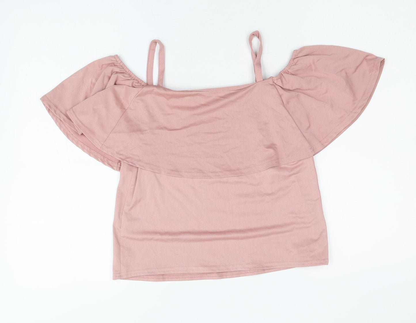 Atmosphere Womens Pink Polyester Basic Blouse Size 8 Square Neck