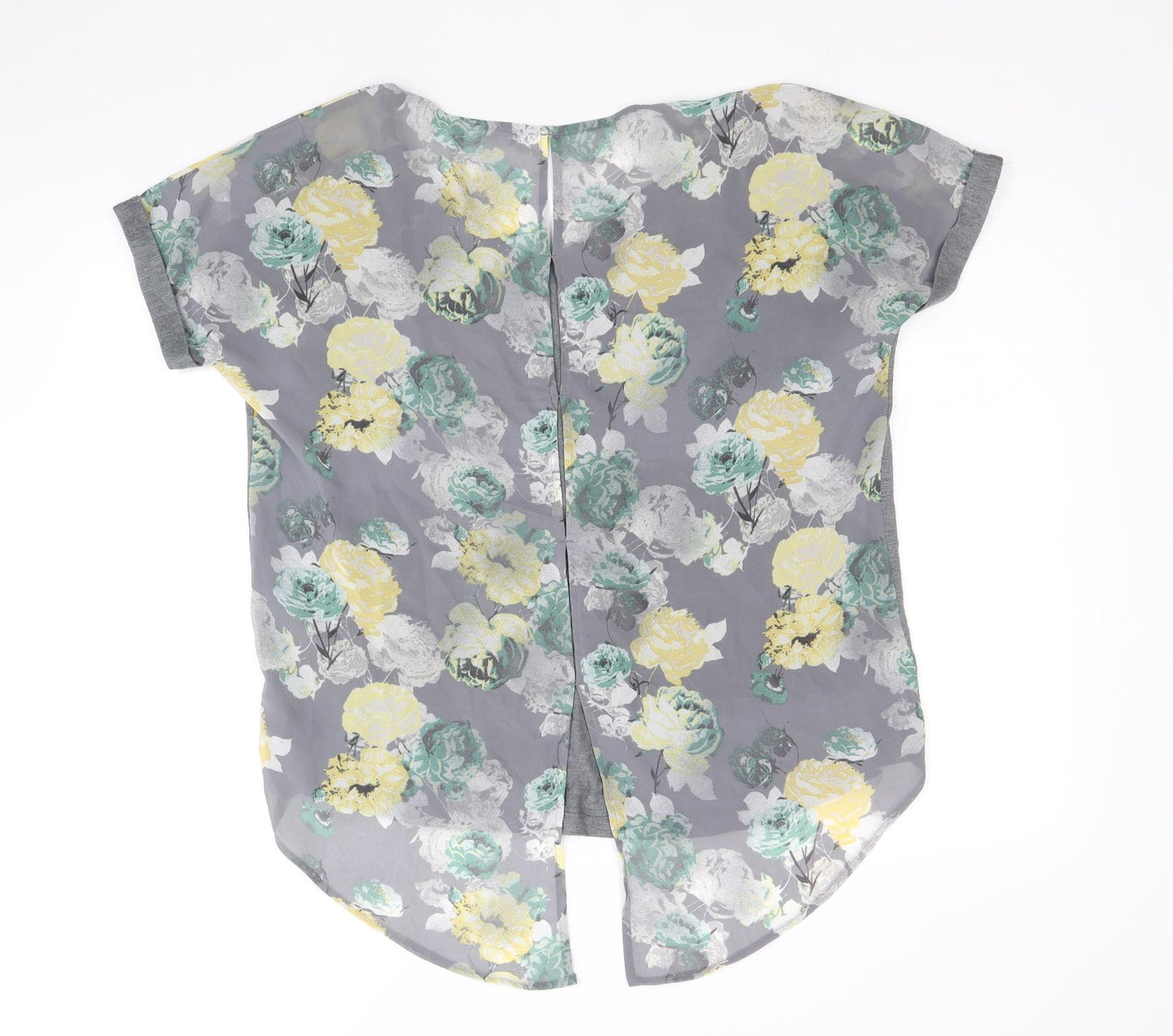 NEXT Womens Multicoloured Floral Polyester Tunic T-Shirt Size 12 V-Neck - Chiffon Details