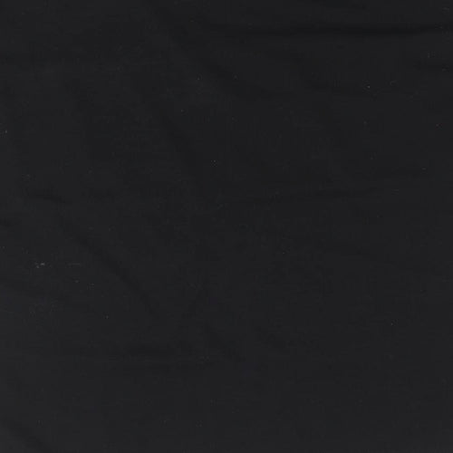 I SAW IT FIRST Womens Black Polyester Basic T-Shirt Size 10 Round Neck - Leopard Pattern