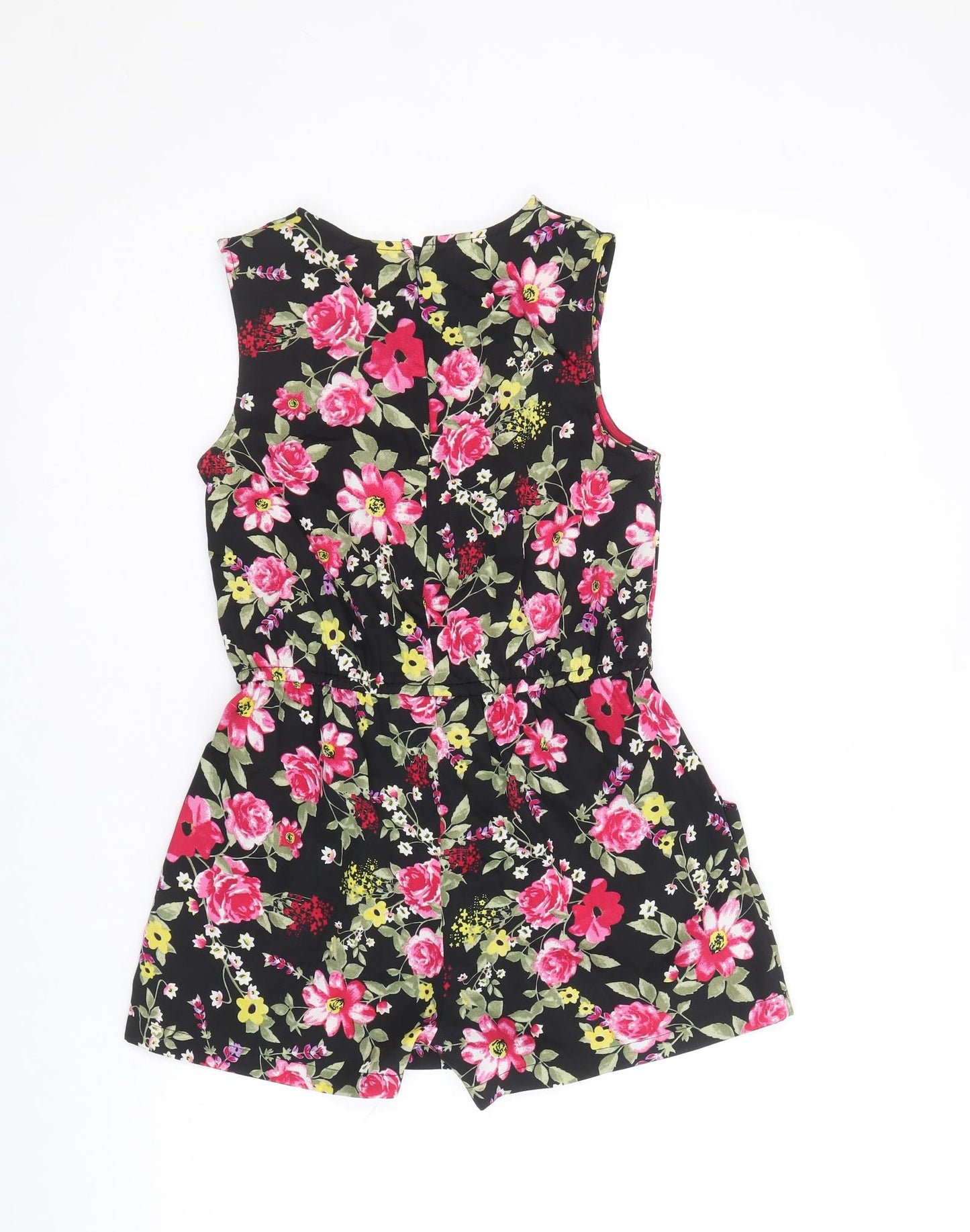 Primark Girls Multicoloured Floral Polyester Playsuit One-Piece Size 9-10 Years Zip
