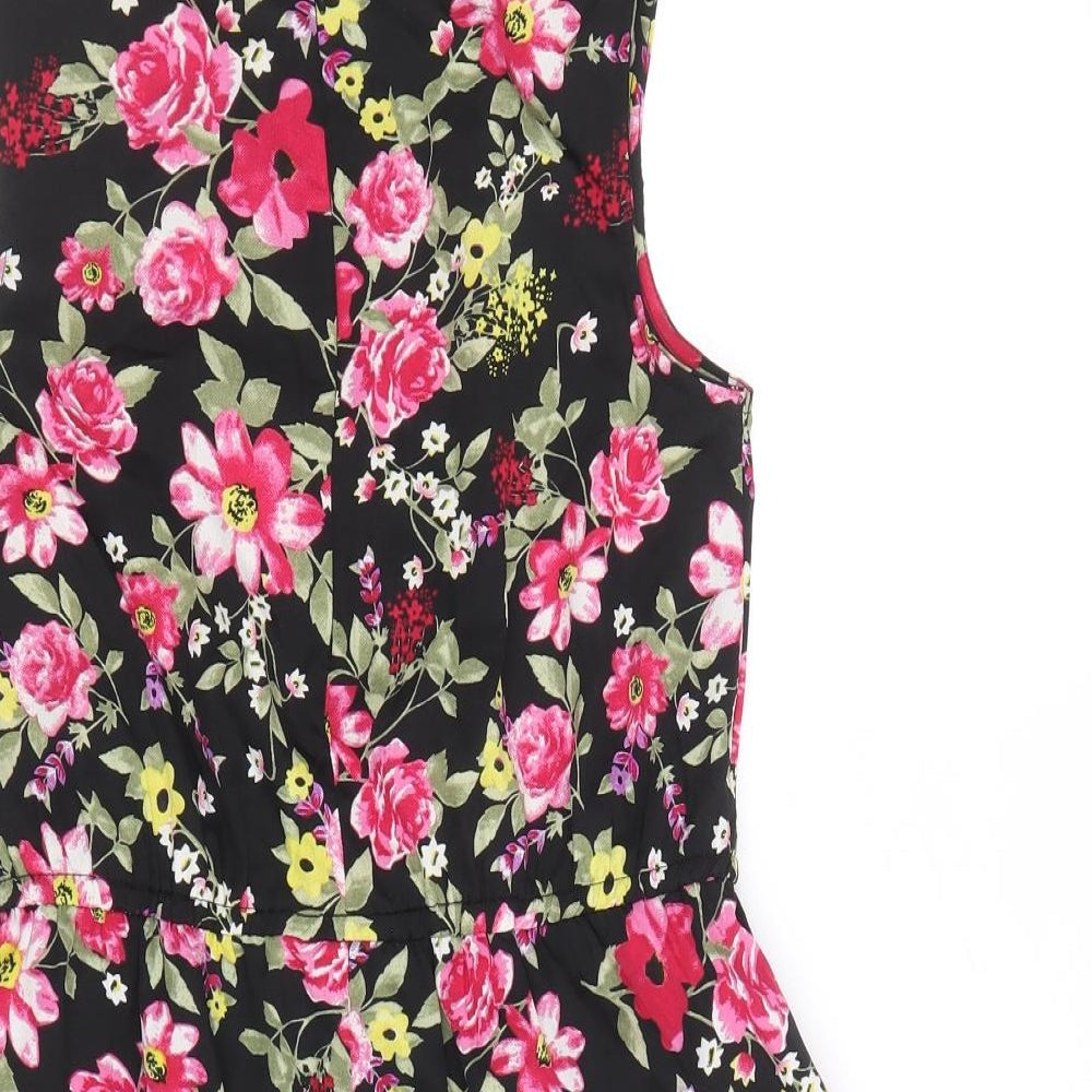 Primark Girls Multicoloured Floral Polyester Playsuit One-Piece Size 9-10 Years Zip
