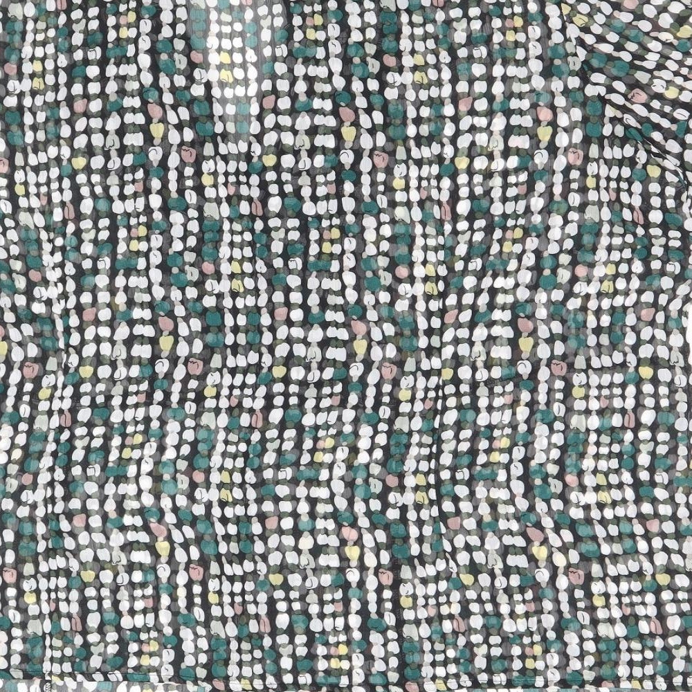 Bonmarche Womens Multicoloured Geometric Polyester Basic Button-Up Size 22 V-Neck