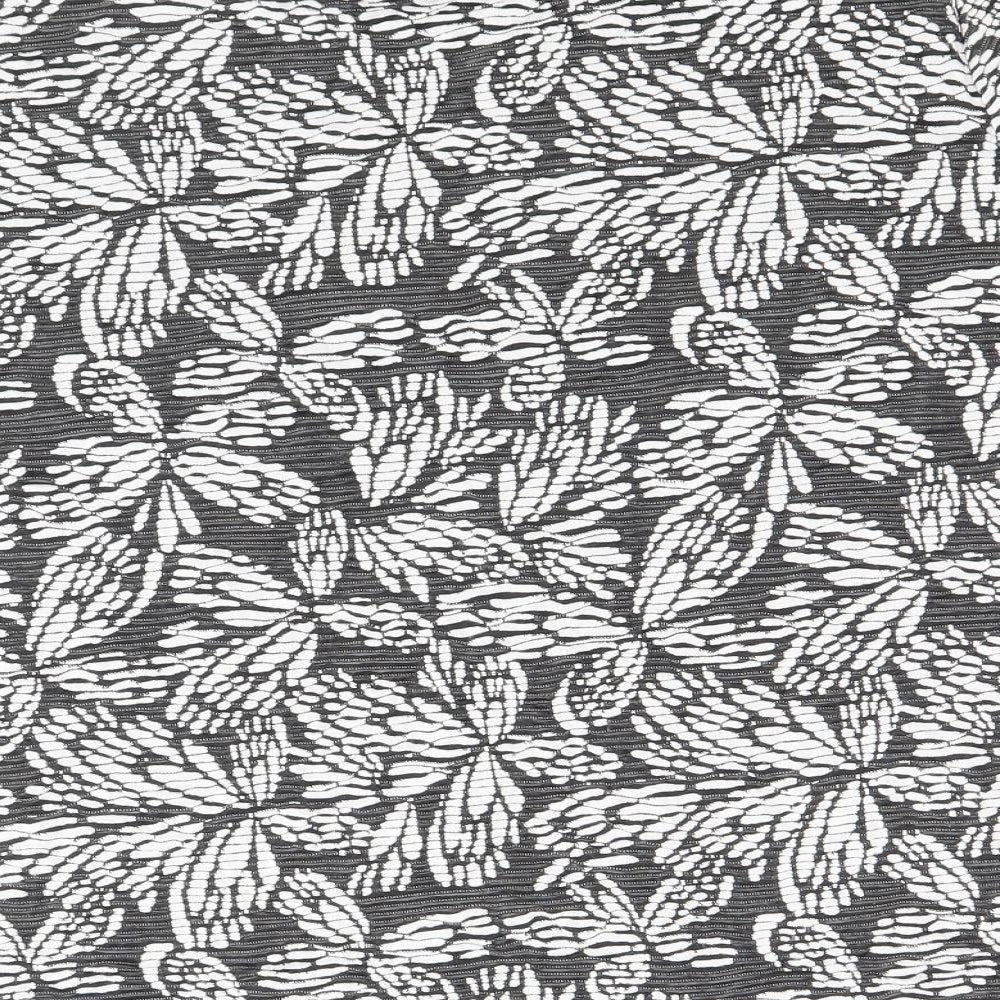 Preworn Womens White Geometric Viscose Basic Blouse Size 24 Boat Neck - Leaf Pattern