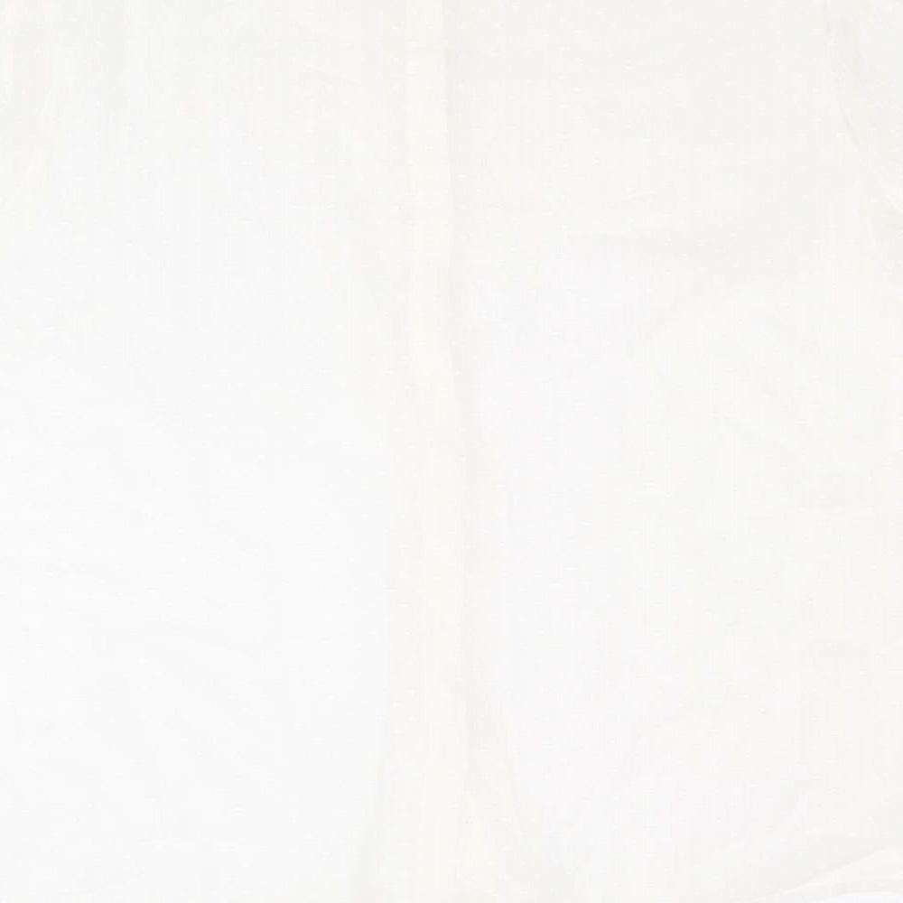 Dorothy Perkins Womens Ivory Polyester Basic Button-Up Size 18 Collared