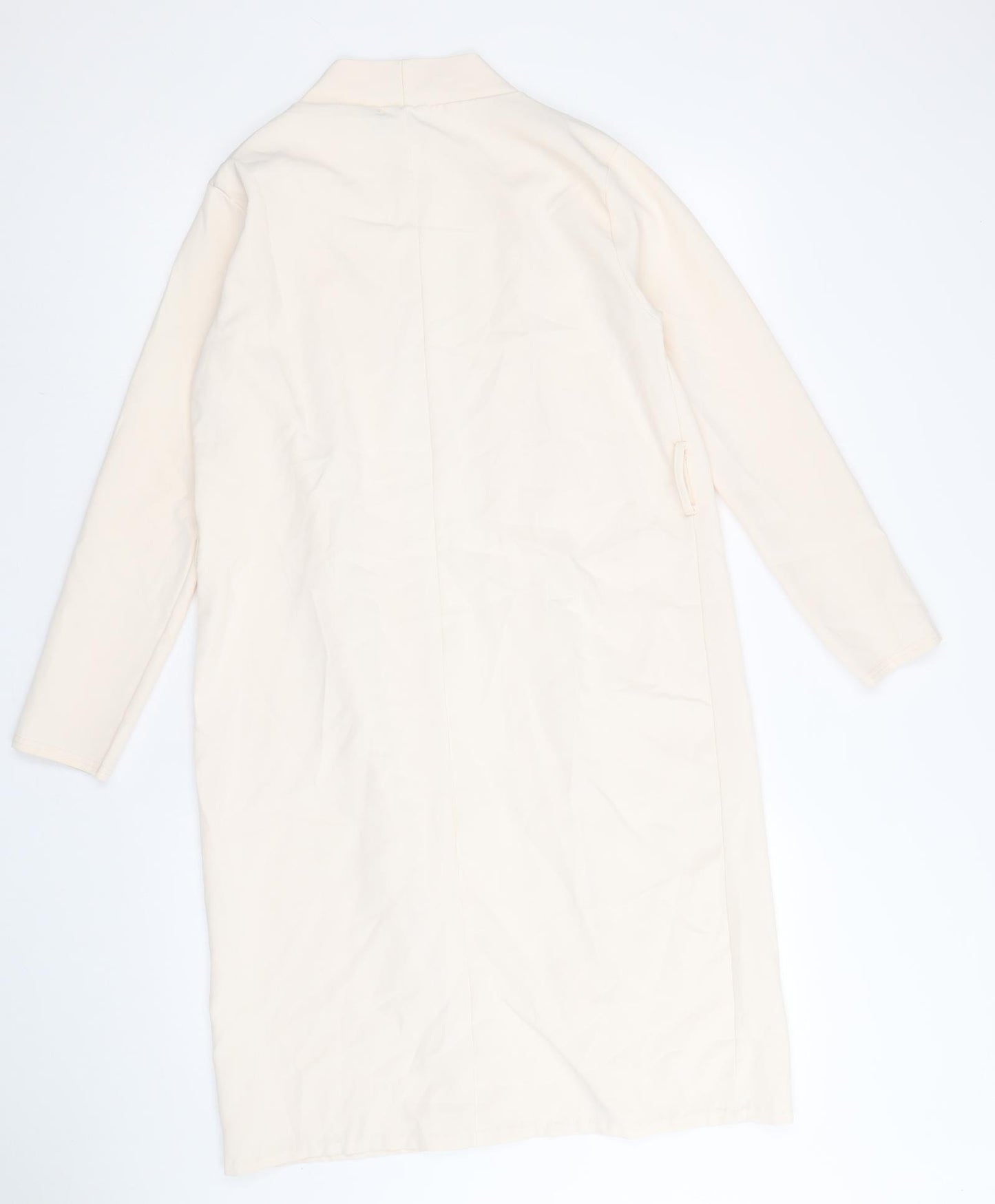 Boohoo Womens Beige Overcoat Coat Size 8