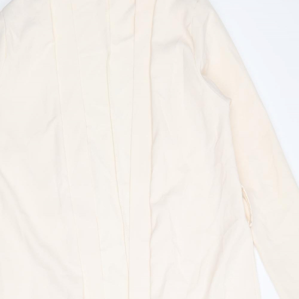 Boohoo Womens Beige Overcoat Coat Size 8