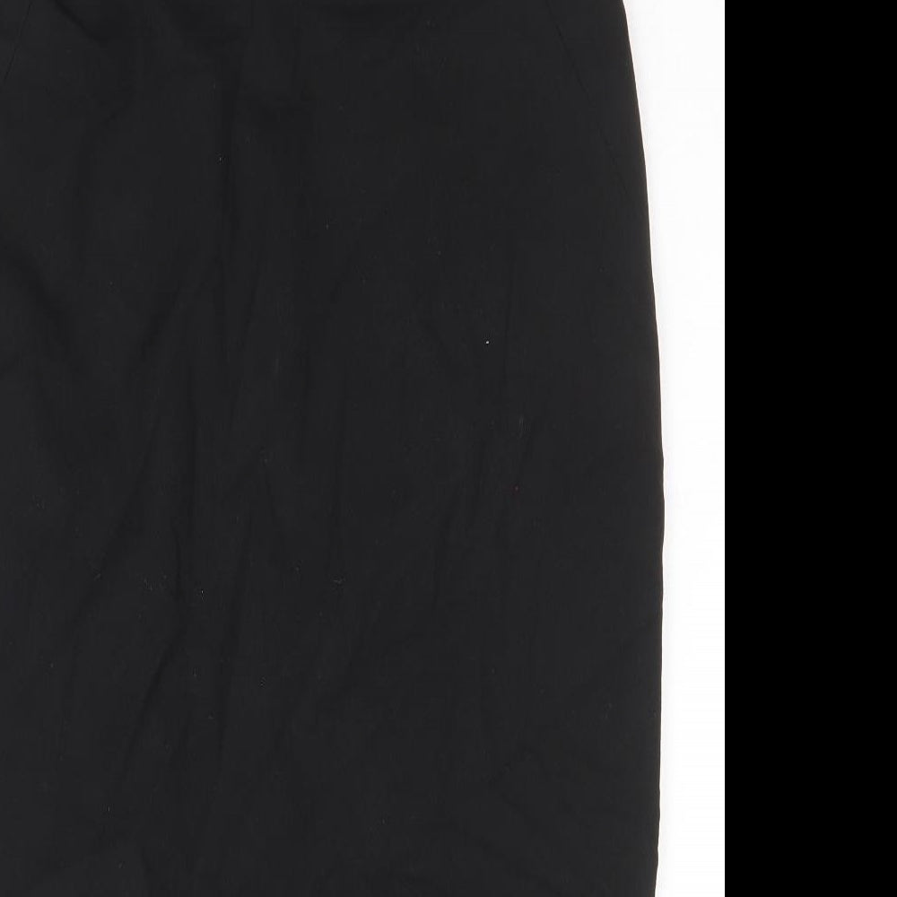 NEXT Womens Black Polyester Straight & Pencil Skirt Size 8 Zip