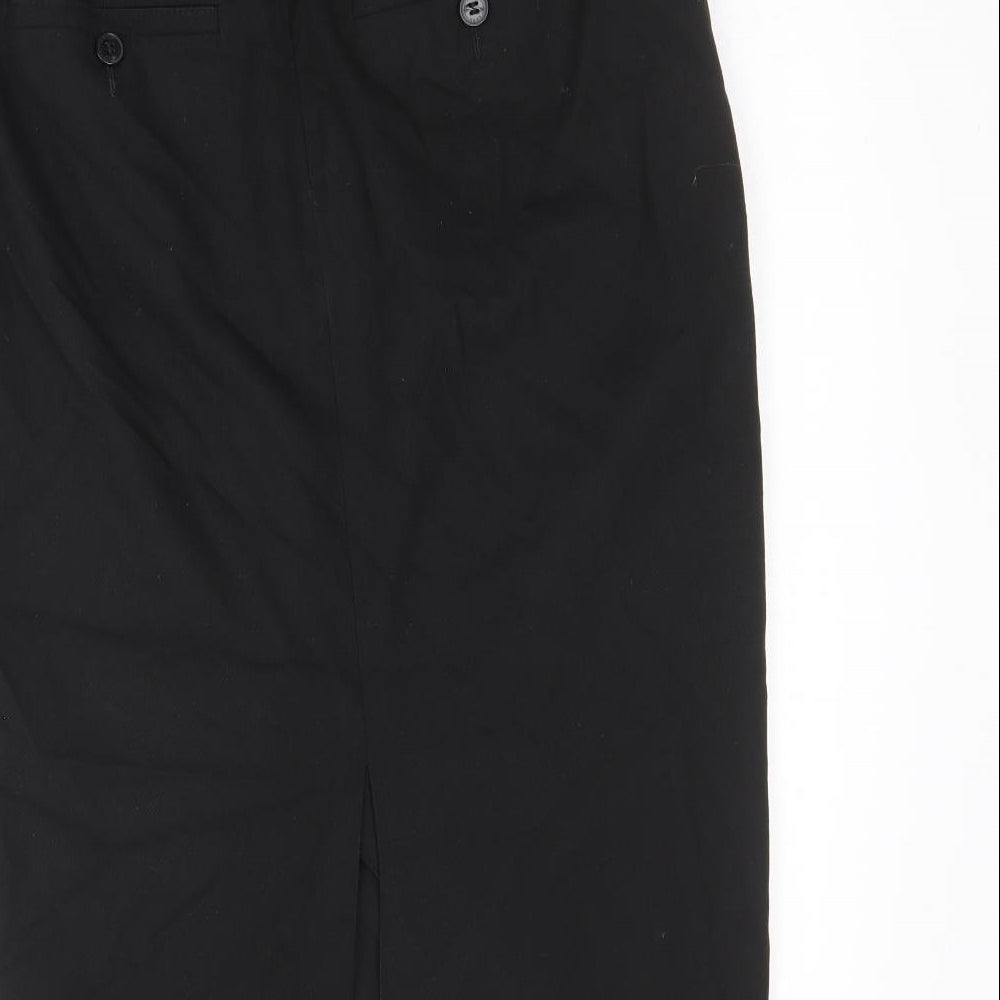 NEXT Womens Black Polyester Straight & Pencil Skirt Size 8 Zip