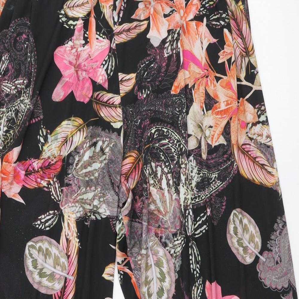Styled By Womens Multicoloured Floral Polyester Harem Trousers Size XL Regular